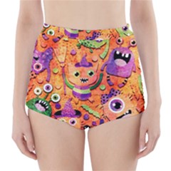 Halloween Monsters High-waisted Bikini Bottoms by kyorashop23