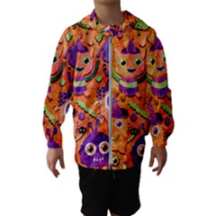 Halloween Monsters Kids  Hooded Windbreaker