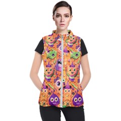 Halloween Monsters Women s Puffer Vest