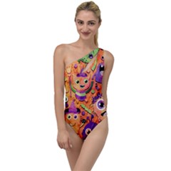 Halloween Monsters To One Side Swimsuit by kyorashop23