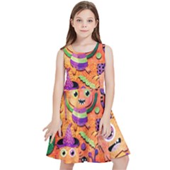 Halloween Monsters Kids  Skater Dress by kyorashop23