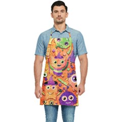 Halloween Monsters Kitchen Apron by kyorashop23