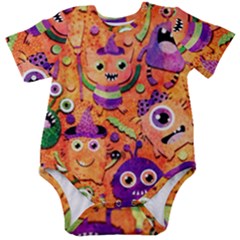 Halloween Monsters Baby Short Sleeve Bodysuit by kyorashop23