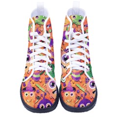 Halloween Monsters Men s High-top Canvas Sneakers by kyorashop23