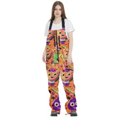 Halloween Monsters Women s Front Zip Ski And Snowboard Bib Pants by kyorashop23