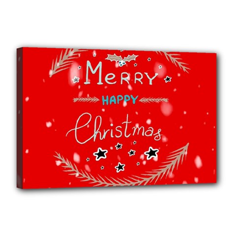 Merry, Happy Christmas, Christmas Gnome Canvas 18  X 12  (stretched) by kyorashop23