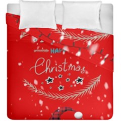 Merry, Happy Christmas, Christmas Gnome Duvet Cover Double Side (king Size) by kyorashop23