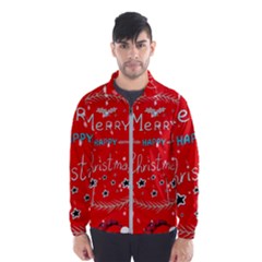 Merry, Happy Christmas, Christmas Gnome Men s Windbreaker