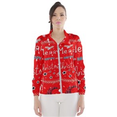 Merry, Happy Christmas, Christmas Gnome Women s Windbreaker