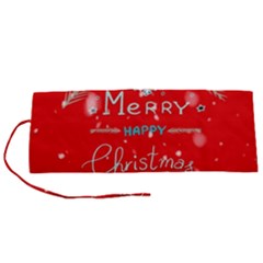 Merry, Happy Christmas, Christmas Gnome Roll Up Canvas Pencil Holder (s) by kyorashop23