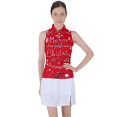 Merry, Happy Christmas, Christmas Gnome Women s Sleeveless Polo T-shirt by kyorashop23