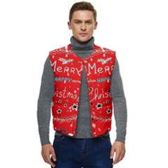 Merry, Happy Christmas, Christmas Gnome Men s Button Up Puffer Vest	