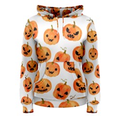 Orange Carved Pumpkins, Adoxali, Halloween Women s Pullover Hoodie