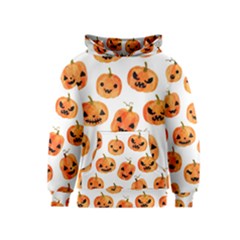 Orange Carved Pumpkins, Adoxali, Halloween Kids  Pullover Hoodie