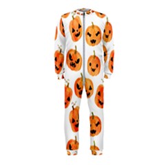 Orange Carved Pumpkins, Adoxali, Halloween Onepiece Jumpsuit (kids)