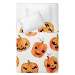 Orange Carved Pumpkins, Adoxali, Halloween Duvet Cover Double Side (single Size) by kyorashop23