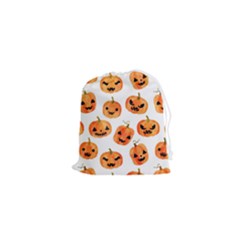 Orange Carved Pumpkins, Adoxali, Halloween Drawstring Pouch (xs) by kyorashop23