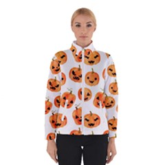 Orange Carved Pumpkins, Adoxali, Halloween Women s Bomber Jacket