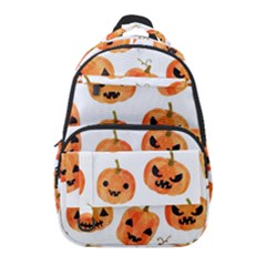 Orange Carved Pumpkins, Adoxali, Halloween Carry-on Travel Backpack by kyorashop23