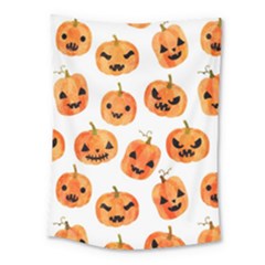 Orange Carved Pumpkins, Adoxali, Halloween Medium Tapestry