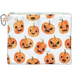 Orange Carved Pumpkins, Adoxali, Halloween Canvas Cosmetic Bag (xxxl) by kyorashop23