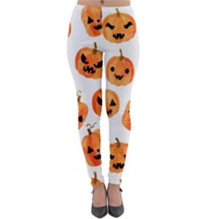 Orange Carved Pumpkins, Adoxali, Halloween Lightweight Velour Leggings by kyorashop23