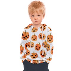 Orange Carved Pumpkins, Adoxali, Halloween Kids  Overhead Hoodie