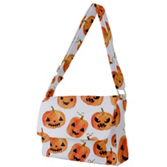 Orange Carved Pumpkins, Adoxali, Halloween Full Print Messenger Bag (s) by kyorashop23