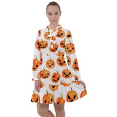 Orange Carved Pumpkins, Adoxali, Halloween All Frills Dress by kyorashop23