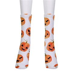 Orange Carved Pumpkins, Adoxali, Halloween Crew Socks by kyorashop23