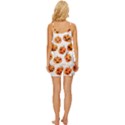 Orange Carved Pumpkins, Adoxali, Halloween V-Neck Satin Pajamas Set View4