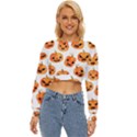 Orange Carved Pumpkins, Adoxali, Halloween Lightweight Long Sleeve Sweatshirt View1