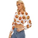 Orange Carved Pumpkins, Adoxali, Halloween Lightweight Long Sleeve Sweatshirt View2