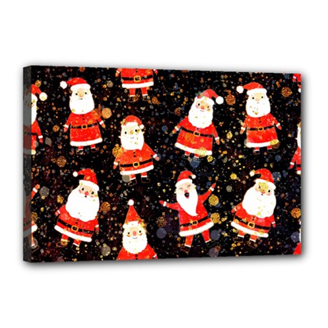 Santa Claus & Glitter, Adoxali, Christmas, Claus, December Canvas 18  X 12  (stretched) by kyorashop23