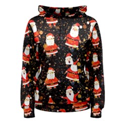 Santa Claus & Glitter, Adoxali, Christmas, Claus, December Women s Pullover Hoodie