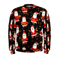 Santa Claus & Glitter, Adoxali, Christmas, Claus, December Men s Sweatshirt