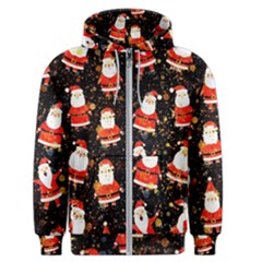 Santa Claus & Glitter, Adoxali, Christmas, Claus, December Men s Zipper Hoodie