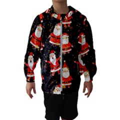 Santa Claus & Glitter, Adoxali, Christmas, Claus, December Kids  Hooded Windbreaker