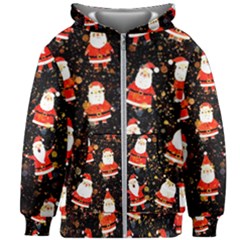 Santa Claus & Glitter, Adoxali, Christmas, Claus, December Kids  Zipper Hoodie Without Drawstring