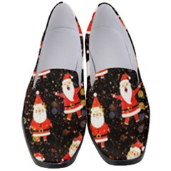 Santa Claus & Glitter, Adoxali, Christmas, Claus, December Women s Classic Loafer Heels by kyorashop23