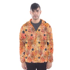 Spooky Spider Pattern, Adoxali, Halloween Men s Hooded Windbreaker