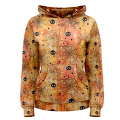 Spooky Spider Pattern, Adoxali, Halloween Women s Pullover Hoodie