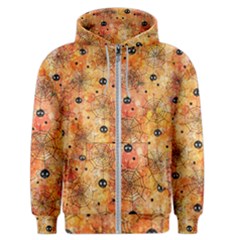 Spooky Spider Pattern, Adoxali, Halloween Men s Zipper Hoodie