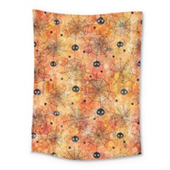 Spooky Spider Pattern, Adoxali, Halloween Medium Tapestry