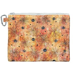 Spooky Spider Pattern, Adoxali, Halloween Canvas Cosmetic Bag (xxl) by kyorashop23