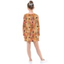 Spooky Spider Pattern, Adoxali, Halloween Kids  Long Sleeve Dress View2