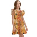 Spooky Spider Pattern, Adoxali, Halloween Kids  Winged Sleeve Dress View3