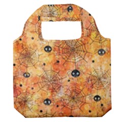 Spooky Spider Pattern, Adoxali, Halloween Premium Foldable Grocery Recycle Bag