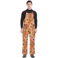 Spooky Spider Pattern, Adoxali, Halloween Men s Side Zip Front Pouch Ski And Snowboard Bib Pants	