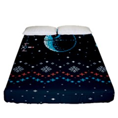 Star Wars Xmas, Star Wars, Christmas, Ugly Sweater Fitted Sheet (queen Size) by kyorashop23